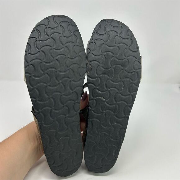 Naot Kimberly Silver and Gold Slip On Wedge Sandal Size 10** Casual Summer - Picture 9 of 11